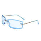 Thalyn - Rectangle Sleek Tinted Sports Color Pop Sunglasses - Charming Charlie