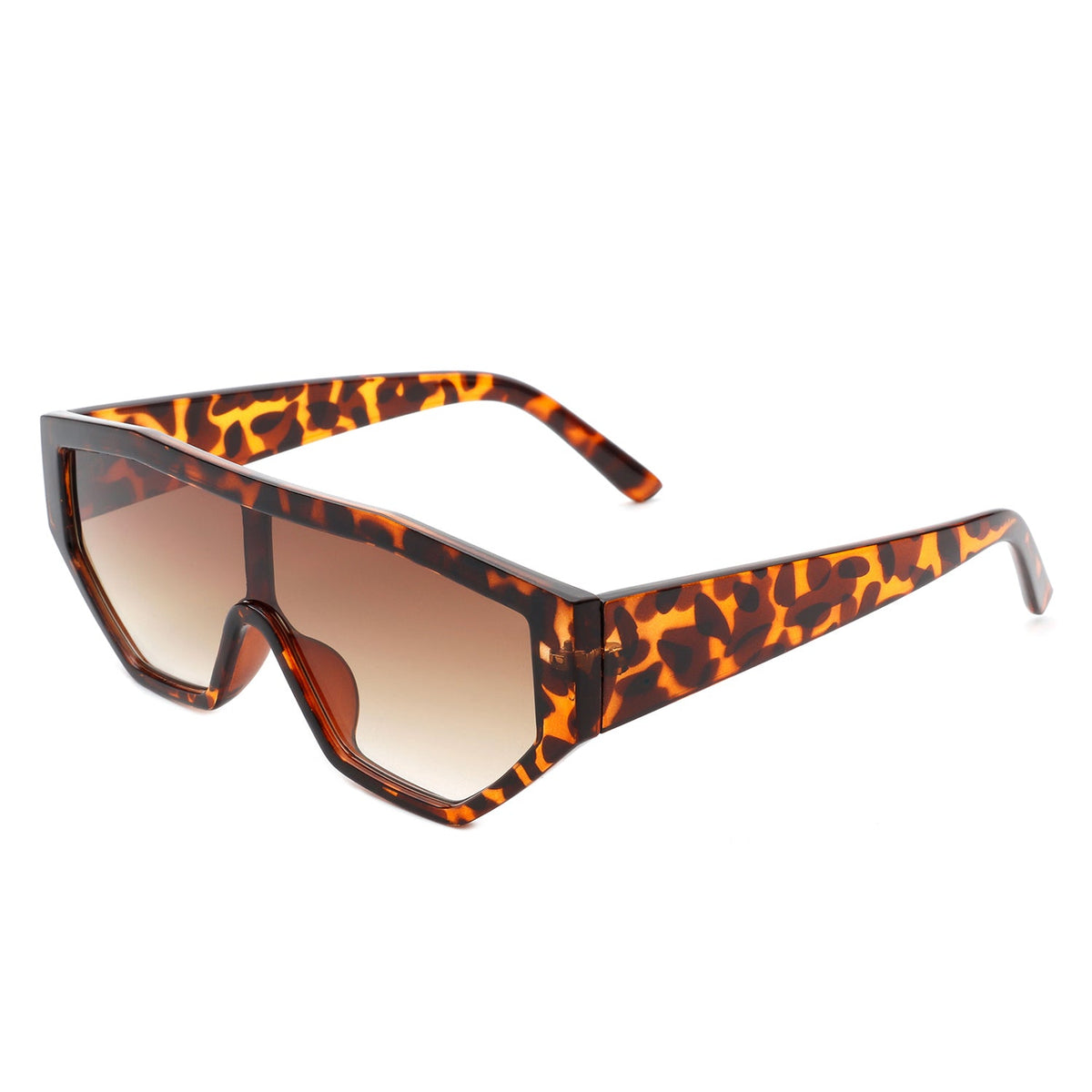 Firelily - Geometric Square Oversize Futuristic Fashion Sunglasses - Charming Charlie