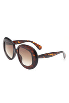 Maven - Oversized Geometric Oval Round Fashion Women's Sunglasses - Charming Charlie