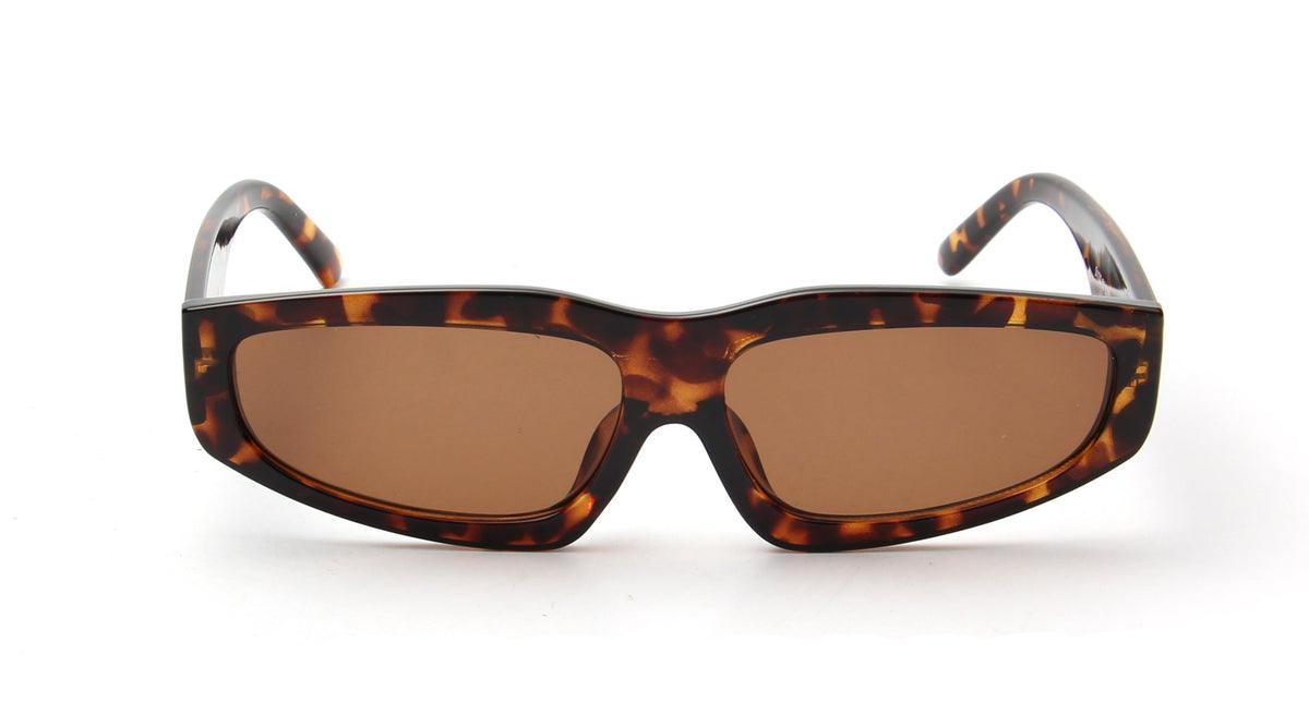 Odessa | Retro Thick Rectangle Unisex Fashion Sunglasses - Charming Charlie