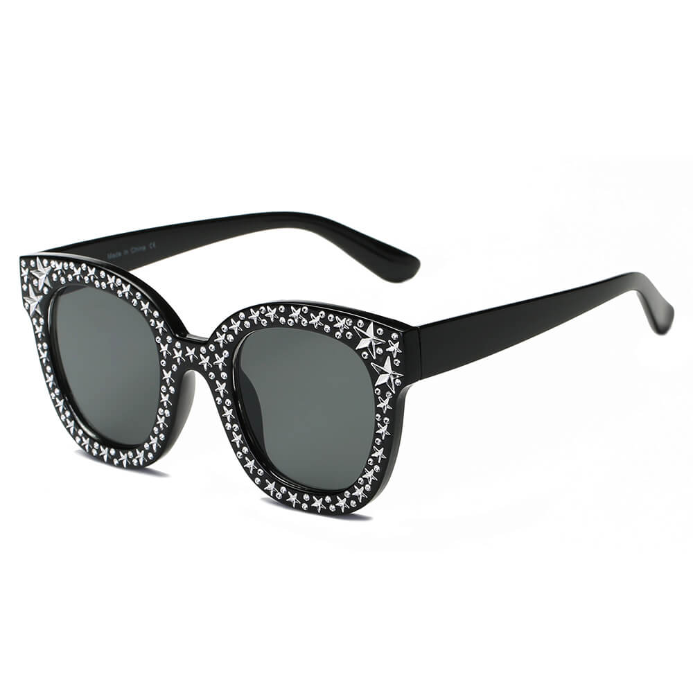 DOSWELL | S1087 - Women Fashion Oversize Round Sunglasses - Cramilo Eyewear - Stylish Trendy Affordable Sunglasses Clear Glasses Eye Wear Fashion