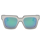 CAMDEN | S1068 - Women Retro Square Oversize Sunglasses - Cramilo Eyewear - Stylish Trendy Affordable Sunglasses Clear Glasses Eye Wear Fashion