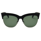 HENRIETTA | S2062 - Women Half Frame Round Cat Eye Sunglasses - Cramilo Eyewear - Stylish Trendy Affordable Sunglasses Clear Glasses Eye Wear Fashion