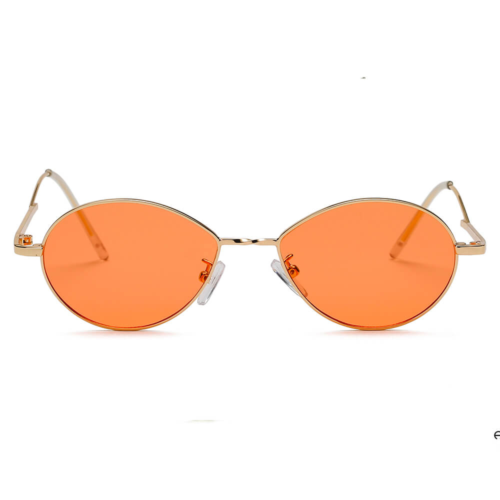 HICKORY | S3009 - Small Retro Vintage Metal Round Sunglasses - Cramilo Eyewear - Stylish Trendy Affordable Sunglasses Clear Glasses Eye Wear Fashion