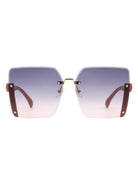 Nysera - Rimless Fashion Square Flat Top Sunglasses - Charming Charlie