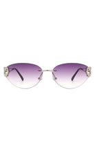 Myral - Women's Chic Frameless Oval Heart Designed Cat Eye Sunglasses - Charming Charlie