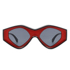 Rosedawn - Futuristic Square Retro Chunky Irregular Geometric Sunglasses - Charming Charlie