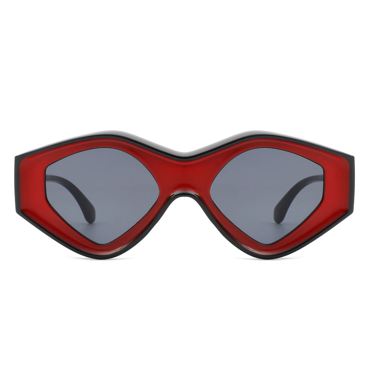 Rosedawn - Futuristic Square Retro Chunky Irregular Geometric Sunglasses - Charming Charlie
