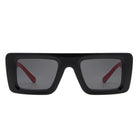 Lumos - Square Retro Two-Tone Thick Frame Flat-Top Sunglasses - Charming Charlie