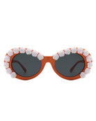 Vystra - Oval Flower Round Fashion Women's Sunglasses - Charming Charlie