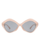 Amethyst - Women Geometric Fashion Hexagonal Cat Eye Sunglasses - Charming Charlie