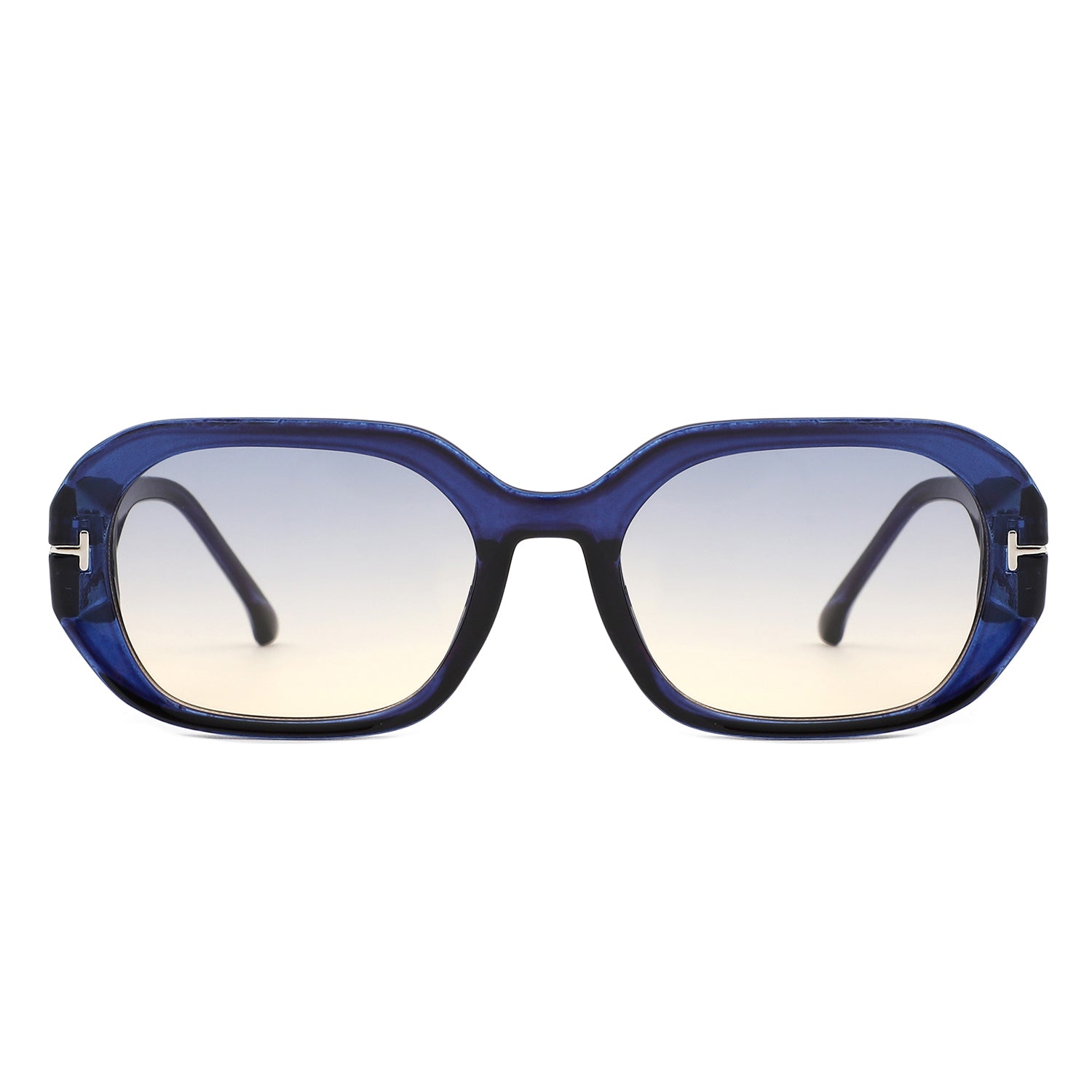 Nexis - Geometric Square Thick Frame Fashion Sunglasses - Charming Charlie