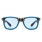Myralis - Classic Horn Rim Rhinestone Gothic Skull Square Sunglasses - Charming Charlie