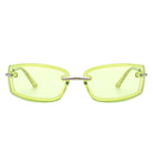 Thalyn - Rectangle Sleek Tinted Sports Color Pop Sunglasses - Charming Charlie