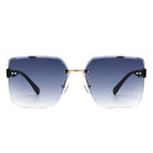 Orbit - Women's Rimless Tinted Square Fashion Sunglasses - Charming Charlie