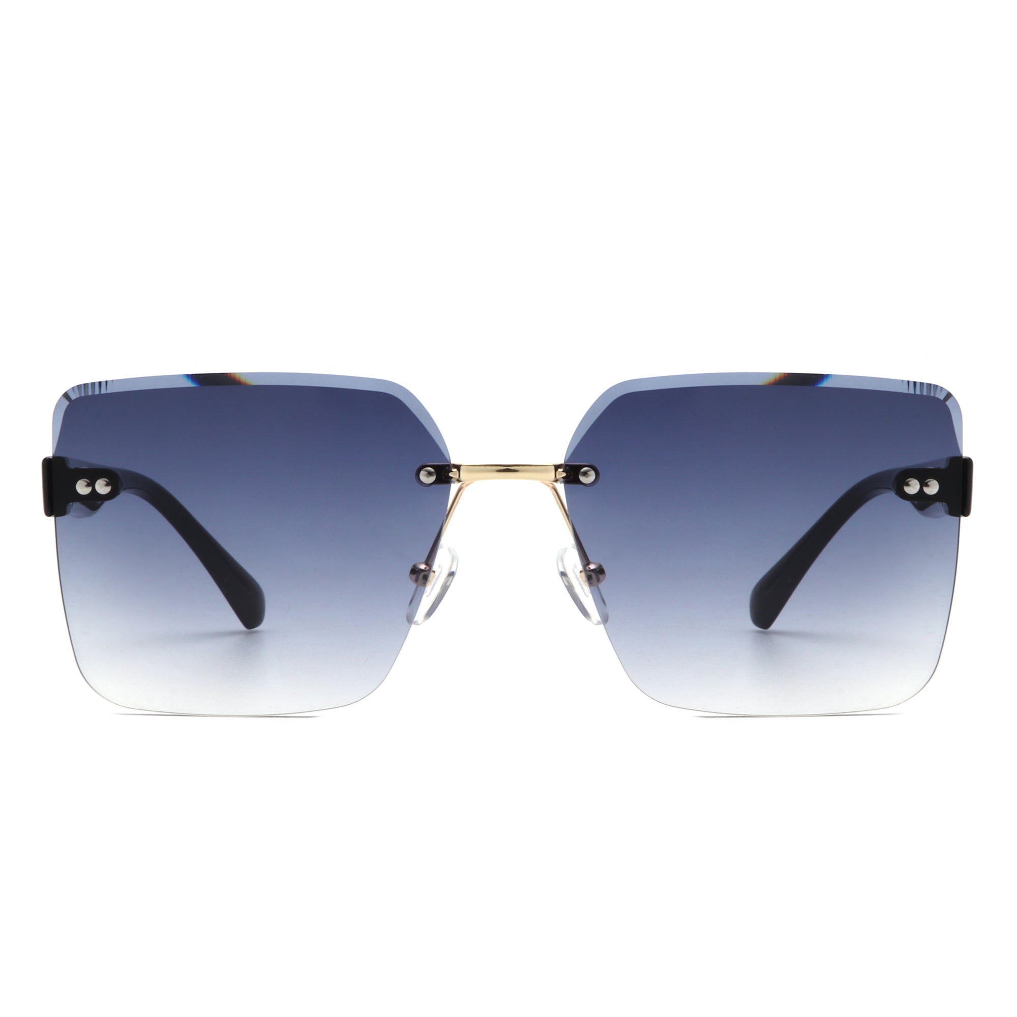 Orbit - Women's Rimless Tinted Square Fashion Sunglasses - Charming Charlie