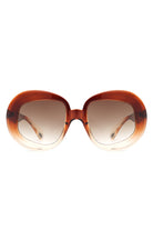 Maven - Oversized Geometric Oval Round Fashion Women's Sunglasses - Charming Charlie