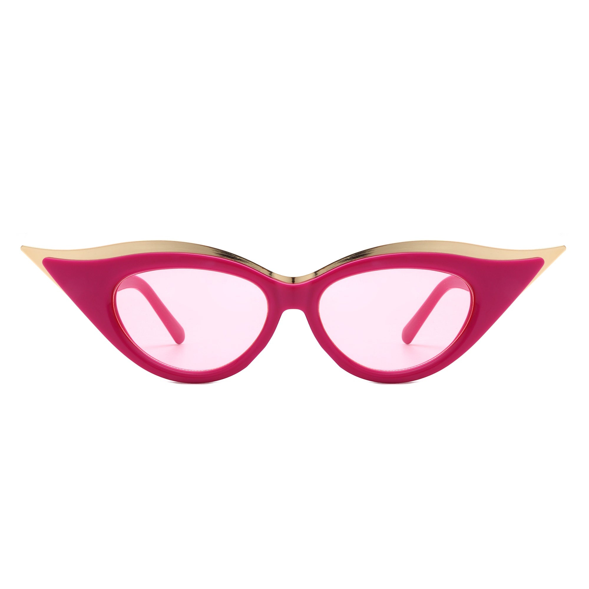 Vaelan - Round Extreme Cat Eye Women's Sunglasses - Charming Charlie
