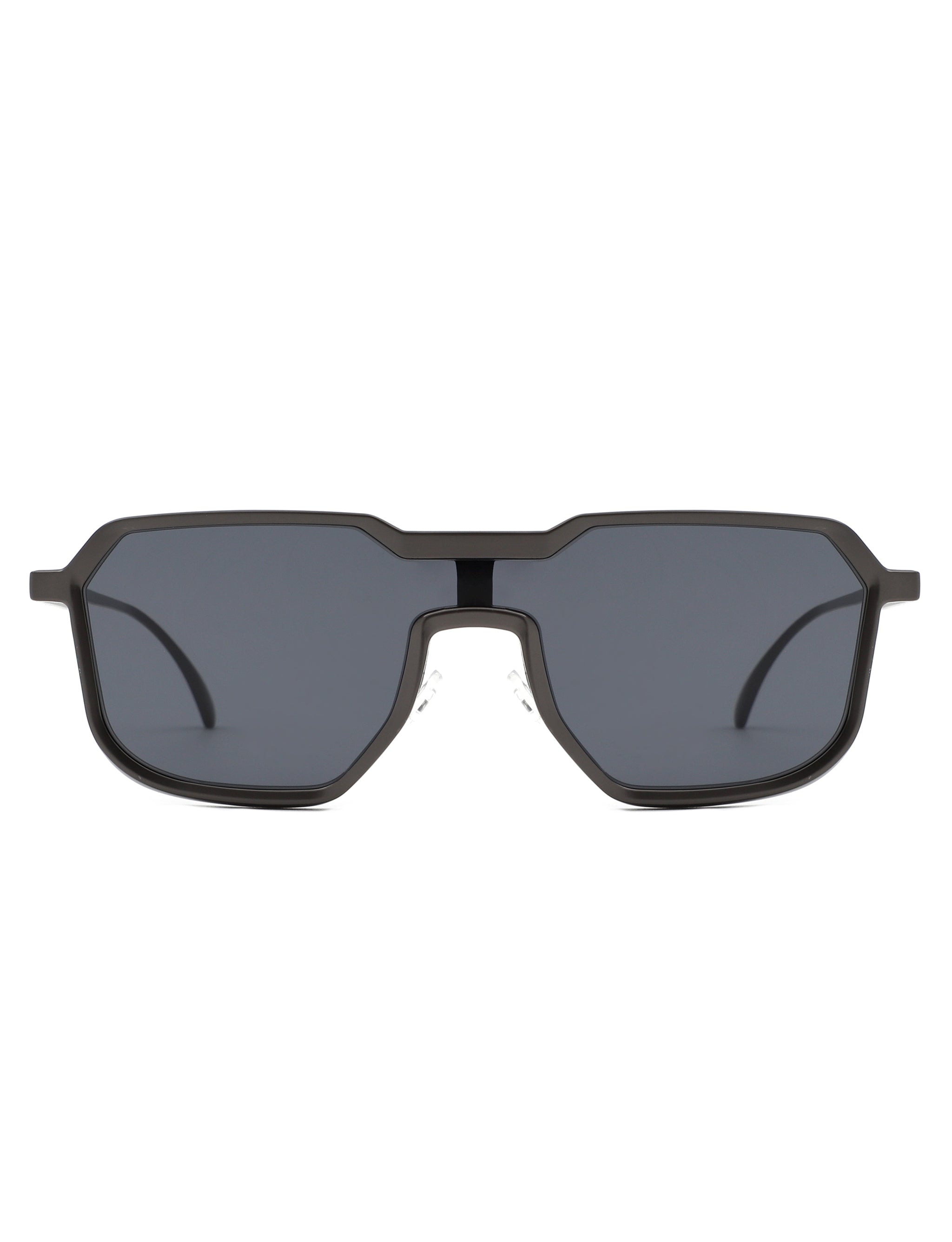 Fusion - Retro Oversized Square Geometric Fashion Sunglasses - Charming Charlie