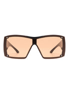 Fizz - Oversized Thick Frame Wrap-Around Women's Square Sunglasses - Charming Charlie