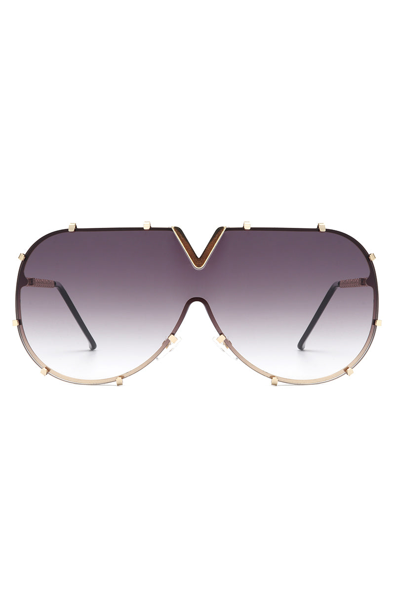 Dazzle - Oversized Luxury Aviator Sunglasses - Charming Charlie