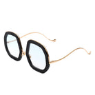 Xanadawn - Women Round Irregular Geometric Glitter Fashion Sunglasses - Charming Charlie
