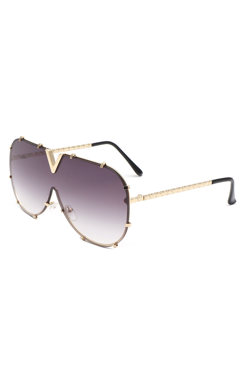 Dazzle - Oversized Luxury Aviator Sunglasses - Charming Charlie