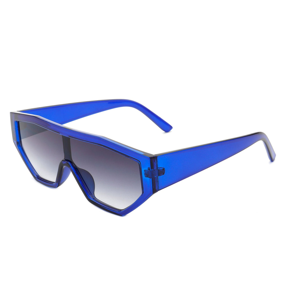 Firelily - Geometric Square Oversize Futuristic Fashion Sunglasses - Charming Charlie
