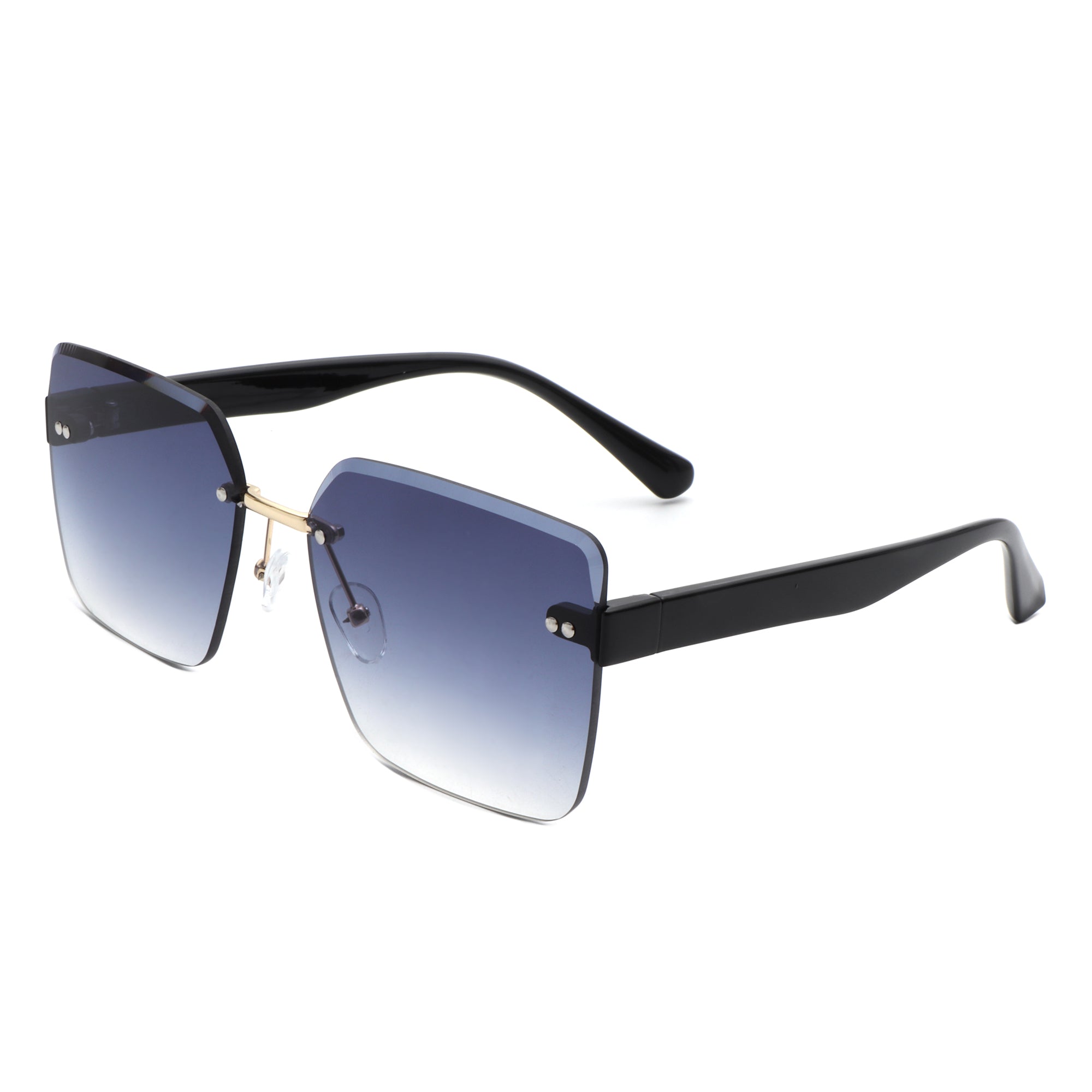 Orbit - Women's Rimless Tinted Square Fashion Sunglasses - Charming Charlie