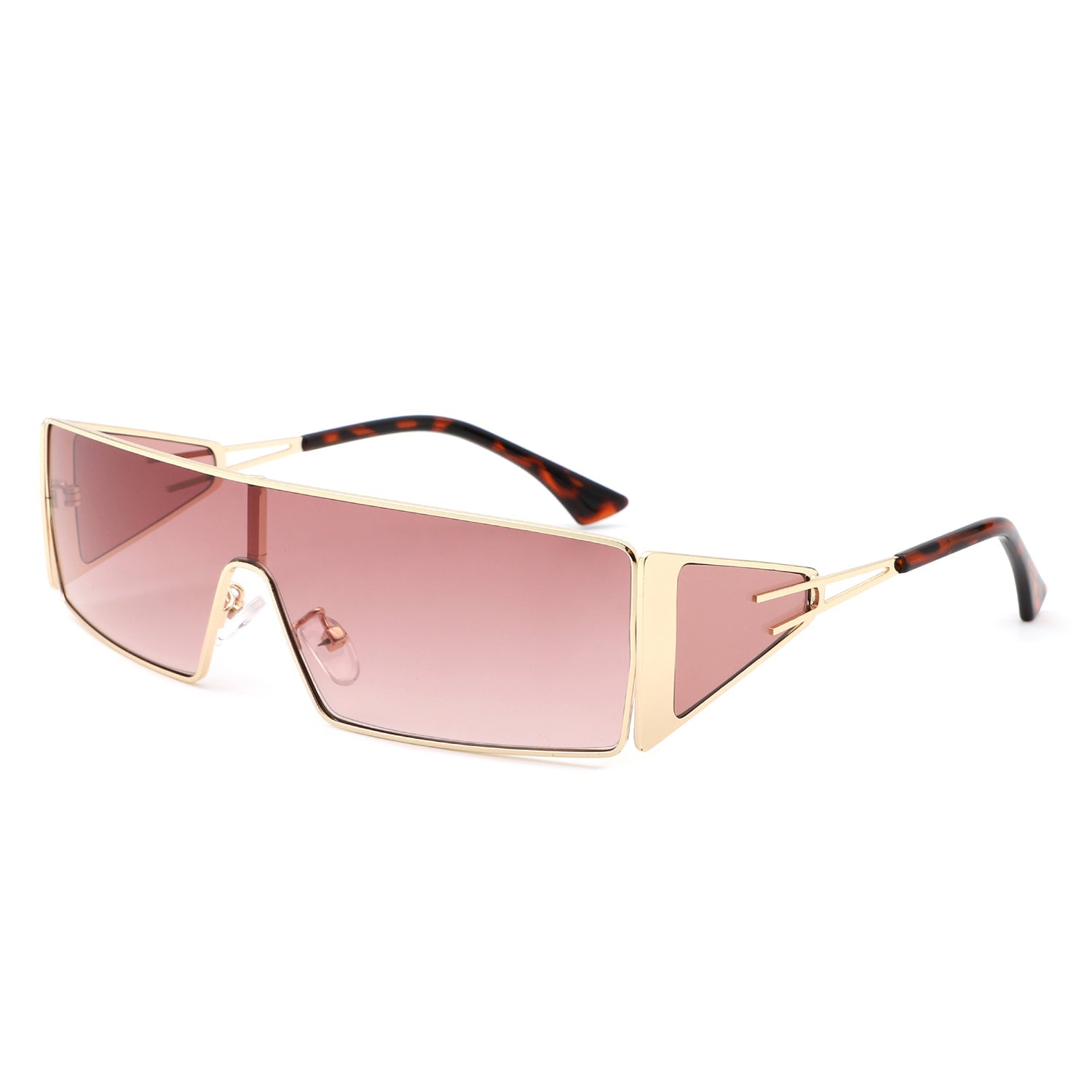 Vortex - Square Wrap-Around Retro Rectangle Fashion Sunglasses - Charming Charlie
