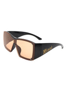 Fizz - Oversized Thick Frame Wrap-Around Women's Square Sunglasses - Charming Charlie