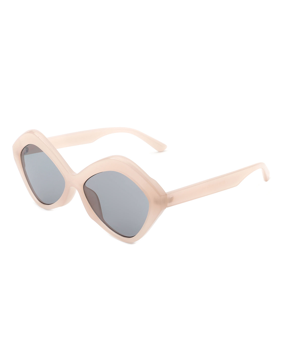 Amethyst - Women Geometric Fashion Hexagonal Cat Eye Sunglasses - Charming Charlie