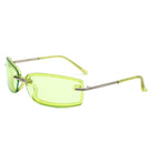 Thalyn - Rectangle Sleek Tinted Sports Color Pop Sunglasses - Charming Charlie