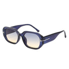Nexis - Geometric Square Thick Frame Fashion Sunglasses - Charming Charlie