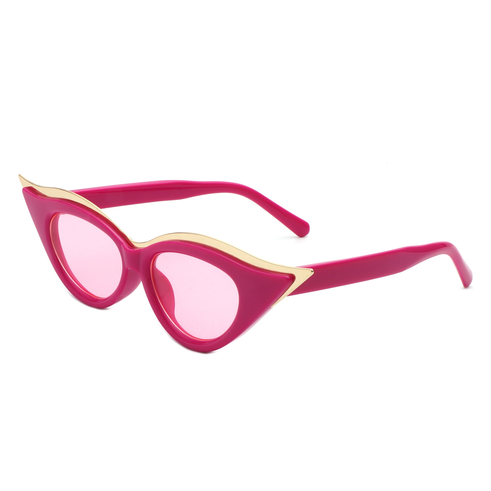Vaelan - Round Extreme Cat Eye Women's Sunglasses - Charming Charlie