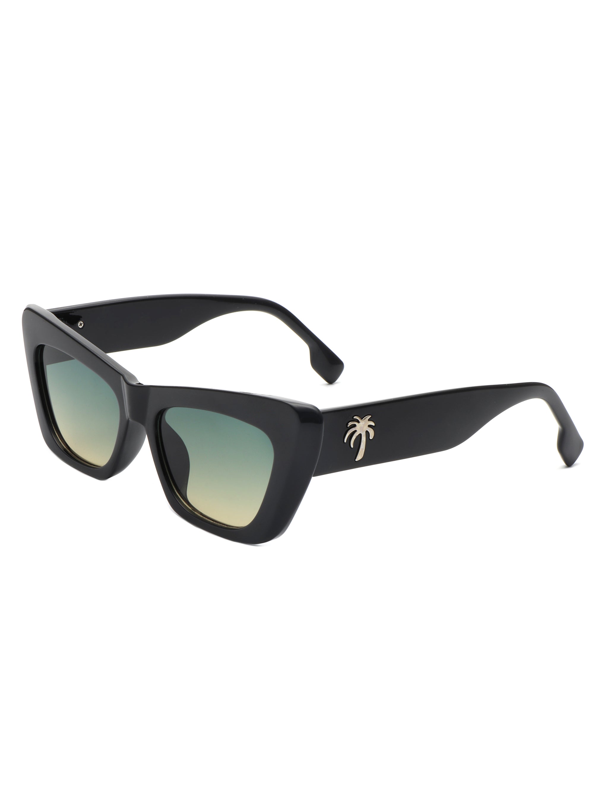 Hush - Chic Retro Tinted Cat Eye Women's Fashion Square Sunglasses - Charming Charlie