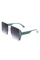 Lyris - Square Rimless Oversize Chic Women's Fashion Sunglasses - Charming Charlie