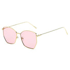 CARDIFF | S2073 - Women Oversize Geometric Metal Fashion Sunglasses - Cramilo Eyewear - Stylish Trendy Affordable Sunglasses Clear Glasses Eye Wear Fashion