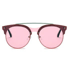 ENDICOTT | S3011 - Round Circle Brow-Bar Tinted Lens Sunglasses - Cramilo Eyewear - Stylish Trendy Affordable Sunglasses Clear Glasses Eye Wear Fashion