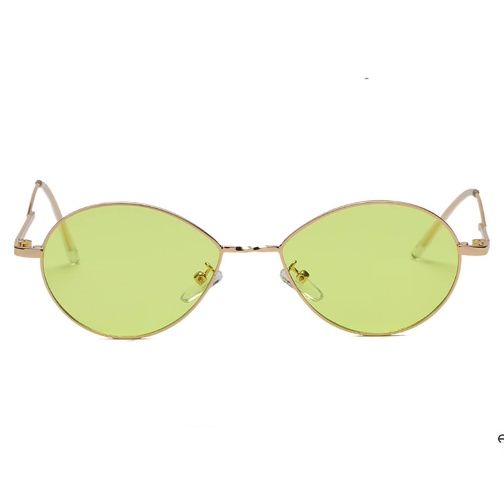 HICKORY | S3009 - Small Retro Vintage Metal Round Sunglasses - Cramilo Eyewear - Stylish Trendy Affordable Sunglasses Clear Glasses Eye Wear Fashion