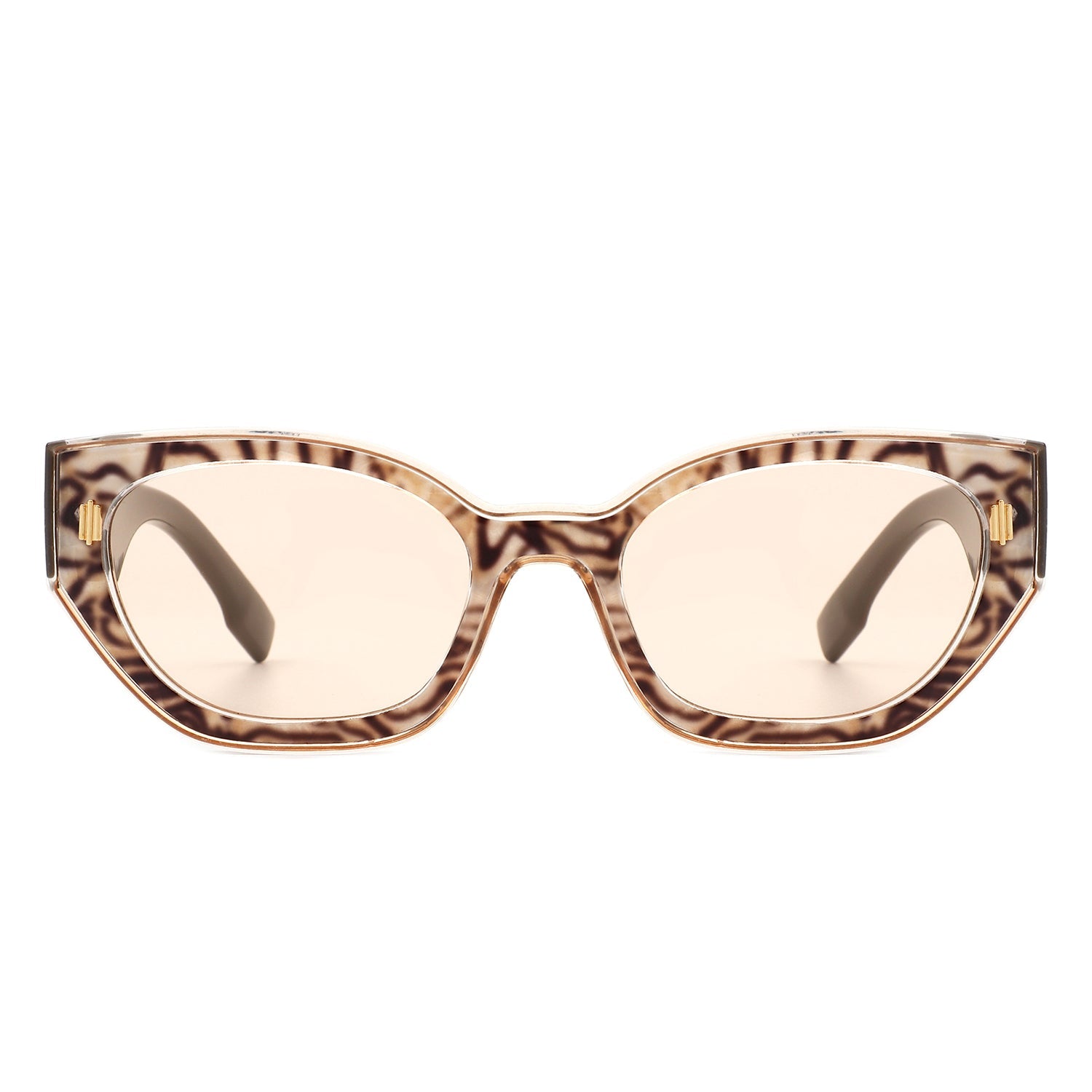 Dawnmist - Geometric Retro Round Irregular Narrow Cat Eye Sunglasses - Charming Charlie
