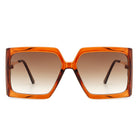 Yellowra - Women Oversize Retro Square Large Fashion Sunglasses - Charming Charlie
