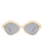 Amethyst - Women Geometric Fashion Hexagonal Cat Eye Sunglasses - Charming Charlie