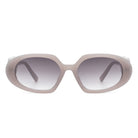Glittera - Rectangle Retro Oval Chic Round Lens Leaf Design Fashion Sunglasses - Charming Charlie