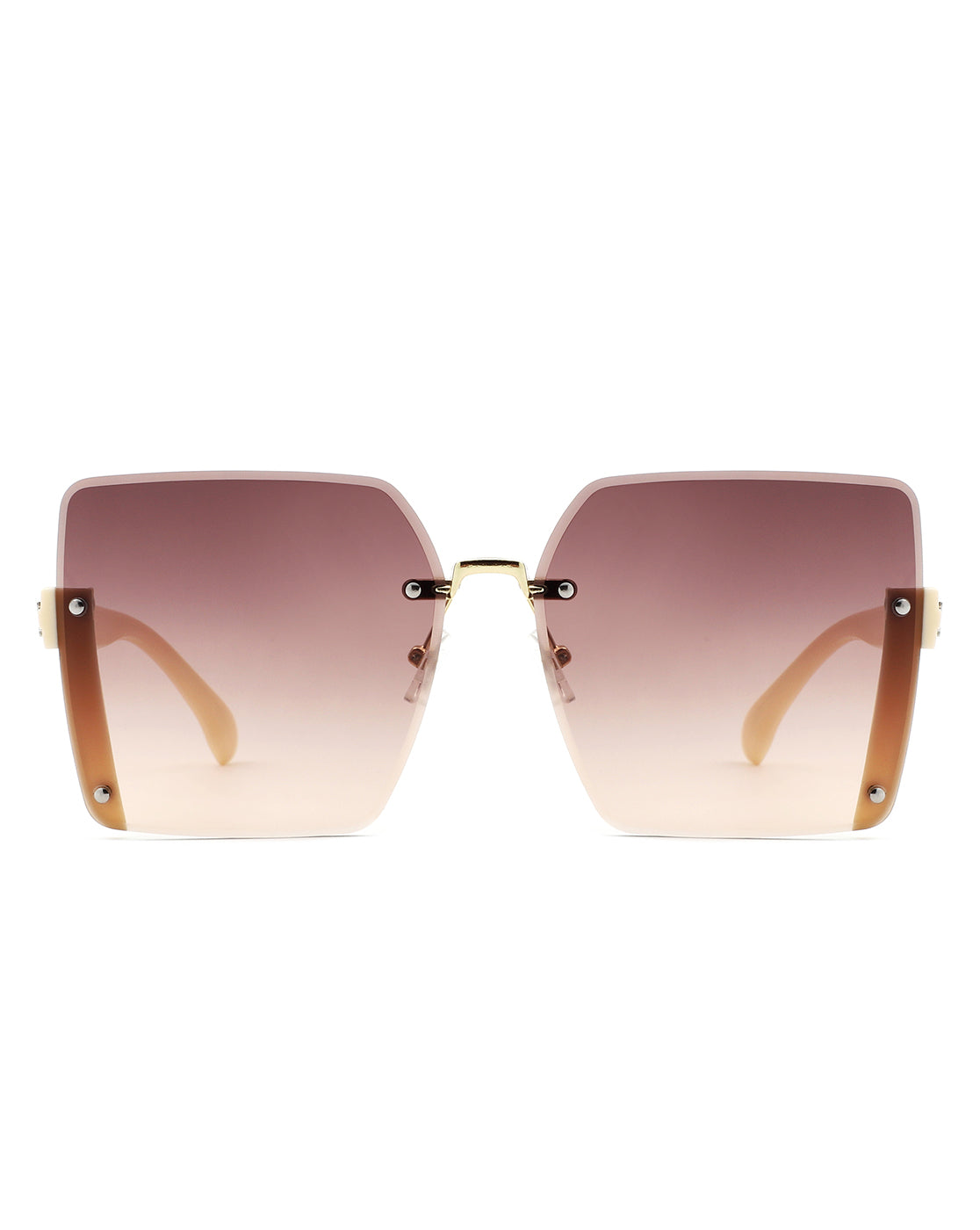Nysera - Rimless Fashion Square Flat Top Sunglasses - Charming Charlie