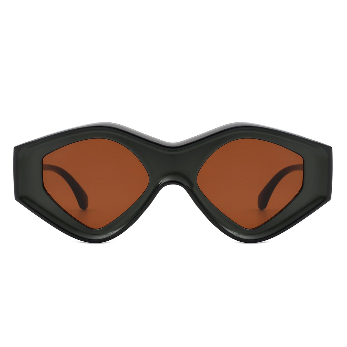Rosedawn - Futuristic Square Retro Chunky Irregular Geometric Sunglasses - Charming Charlie