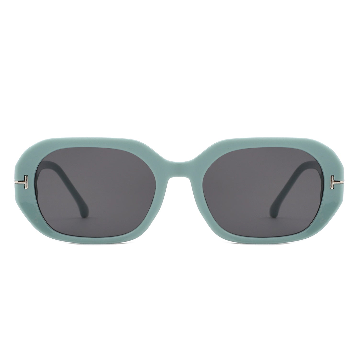 Nexis - Geometric Square Thick Frame Fashion Sunglasses - Charming Charlie