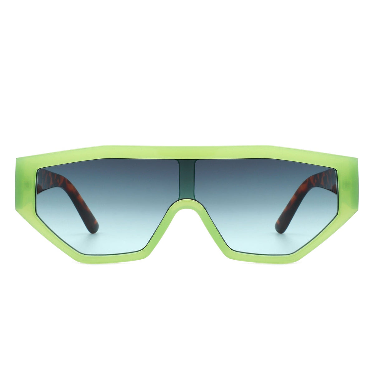 Firelily - Geometric Square Oversize Futuristic Fashion Sunglasses - Charming Charlie
