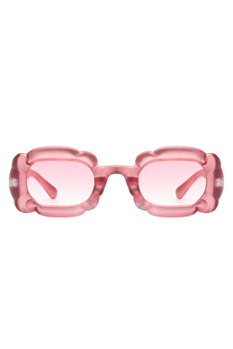Uplift - Geometric Irregular Thick Frame Square Fashion Sunglasses - Charming Charlie