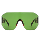 Brio - Oversized Bold Square Retro Rimless Sunglasses - Charming Charlie